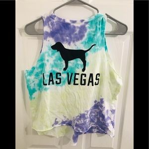 VS Pink cropped t shirt